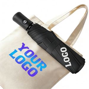 Custom Uv <b>Umbrella</b> Logo Wholesale Business Gift Promo <b>Windproof</b> Portable Folding Mini Automatic <b>Umbrellas</b> With Pouch - Product Image 1
