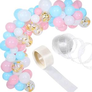 Kit d'<span class=keywords><strong>arche</strong></span> de ballons pour anniversaire fille, 143 pièces, guirlande de ballons blancs et or rose, ballons pastel, décoration de ballons pour baby shower, baptême - Product Image 5