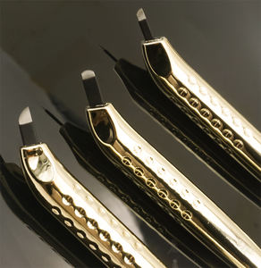 12 pièces/paquet Stylo de microblading jetable Aiguilles 14F Stylo de <span class=keywords><strong>tatouage</strong></span> manuel pour sourcils avec lames d'aiguilles de maquillage permanent - Product Image 4