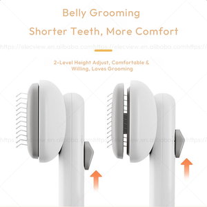 Elecpet Brosse à poils pour chien Peigne pour chat Outil de toilettage Brosse à poils réglable en acier inoxydable Peigne pour chiens et chats Facile à nettoyer - Product Image 4