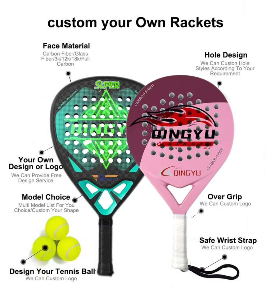 Diamond Joint Racket High Quality Customized Solid Color Diamond Racket Nylon 24K Carbon ...