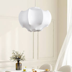 Lustre en soie, <span class=keywords><strong>style</strong></span> vintage wabi-sabi, design italien, <span class=keywords><strong>lampe</strong></span> de chambre à coucher, <span class=keywords><strong>style</strong></span> japonais, maison d'hôtes, <span class=keywords><strong>style</strong></span> crème, lumière de salle à manger - Product Image 3