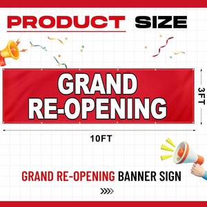 Pancarta Colgante Grande Personalizable para Interiores/Exteriores, Material de Poliéster, Letras Brillantes, Resistente a los Rayos UV y a la Intemperie, para Fiestas Empresariales - Product Image 2