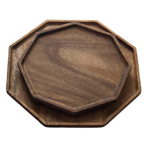 סיטונאי עץ צ 'קיה סיטונאי צלחת סגנון כפרי הגשה למגש למגש לקינוח פירות מזון עבור מלונות 100 יח moq - Product Image 5