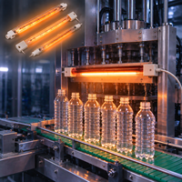 378mm 220V 3000W Infrarot-Heizquarz-Halogenlampe für Blasformmaschinen, Kundenspezifische Fertigung