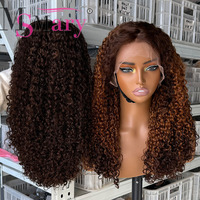 Perruques en cheveux humains vierges doublement étirés, bouclées Pixie, avec dentelle HD 5*5, sans colle, frontale en dentelle, en cheveux humains brésiliens bruts originaux