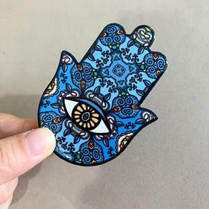 Magnet kulkas mata jahat Magnet kulkas <span class=keywords><strong>Hamsa</strong></span> Magnet Nazar Boncuk keramik Magnet kulkas hadiah Dekorasi Rumah - Product Image 5