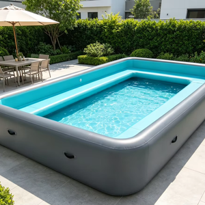 <span class=keywords><strong>Piscine</strong></span> familiale rectangulaire gonflable très vendue, en tissu DWF épaissi, portable, pour extérieur et jardin - Product Image 1