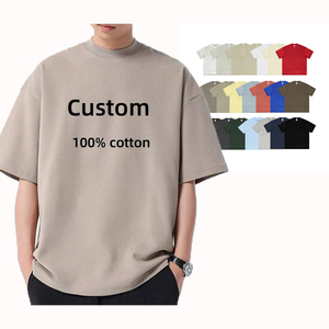 เสื้อยืดสตรีทสไตล์ใหม่ล่าสุดสำหรับผู้ชาย ผ้าคอตตอนหนา 100% ทรงโอเวอร์ไซส์ คุณภาพสูง เสื้อยืดสั่งทำพิเศษ 305GSM - Product Image 1