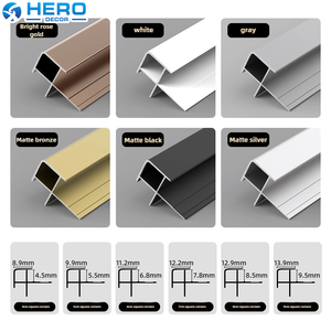 Profilo per Piastrelle in Lega di Alluminio - Durevole e Impermeabile, Anodizzato Spazzolato Verniciato a Polvere, Forme L/U/Quadrate/Rotonde - Product Image 2