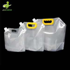 JIACHENG plastico para bolsa de 5 litros 6 litros de agua polietileno mylar 주스 와인 음료 가방 레토르트 파우치 주둥이 음료
