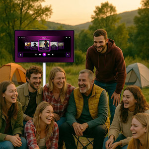 21.5 inch xách tay thông minh TV màn hình trắng Tủ HDTV Android hiển thị màn hình cảm ứng cho live streaming IPTV Youtube sử dụng nhà - Product Image 1