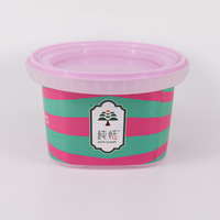 Aliments préparés imprimés IML personnalisés Conserve les noix Snack Bowl Melody Bento chauffé au micro-ondes Boîte en plastique PP avec couvercle