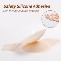 Protège-mamelons adhésifs en silicone chaud, lavables, invisibles, respirants, mats, solides, effet push-up, sans bretelles, pour un lifting discret