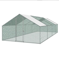 Poulaillers et poulaillers pliants en métal pour l'extérieur Grande cage à volaille avec fermeture à ceinture Motif triangulaire pour poulailler et poulailler