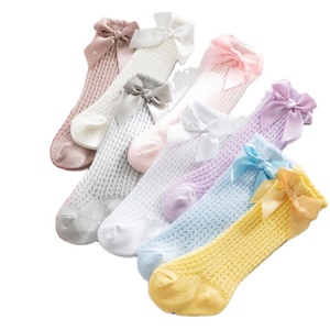 Recién Nacido bebés princesa español con volantes niños uniforme escolar Leggings niña arco sólido <span class=keywords><strong>Lolita</strong></span> bebé niña hasta la rodilla calcetín calcetines de bebé - Product Image 4
