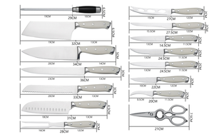Ensemble <span class=keywords><strong>de</strong></span> <span class=keywords><strong>couteaux</strong></span> <span class=keywords><strong>de</strong></span> cuisine avec manche en bois en acier inoxydable, <span class=keywords><strong>de</strong></span> haute qualité, avec <span class=keywords><strong>bloc</strong></span> d'acacia, 23 pièces - Product Image 6
