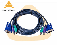 Câble adaptateur de commutateur KVM à triple câble VGA + PS/2 souris clavier kvm