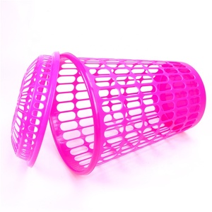 Panier à linge en plastique extra large avec couvercle, forme ronde, pour vêtements sales à la maison, 30/40/50/60L - Product Image 2