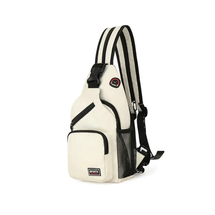 Outdoor Travel Water Resistant Small Crossbody Sling Backpack Women Fashion Chest Bag with Headphone Hole