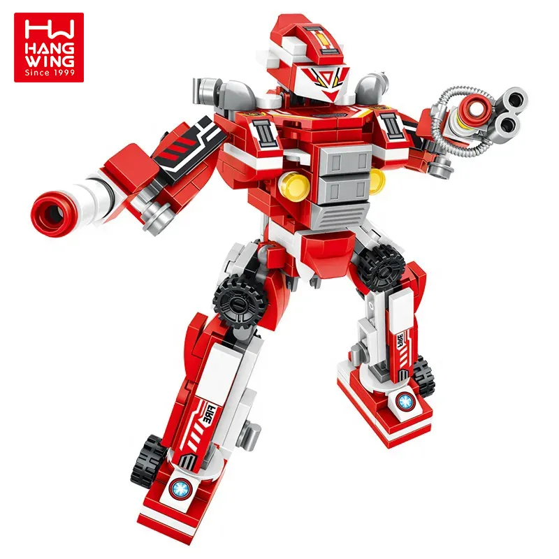 HW nuevo artículo 2020 Robot Serie 6 en 1 fuego Robot bloques de construcción juguetes negro Diy juguetes ladrillos conjunto 271 Uds