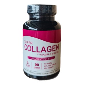 Comprimés de Super Collagène, Vitamine C et Biotine pour la Santé des Cheveux et des Ongles, Complément Herbal pour Adultes, 60 Comprimés, Capsules de Collagène - Product Image 4