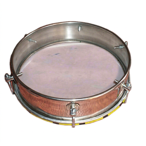 Tambourin artisanal de luxe en acier inoxydable poli, écologique, instrument de musique à percussion de qualité supérieure, folklorique - Product Image 1