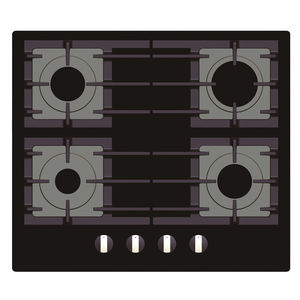 Estufa de Gas de 60 cm con 4 Quemadores, Encendido Eléctrico, Cocina Integrada para Uso Doméstico, Superficie de Cerámica de Vidrio Templado de Hierro - Product Image 3