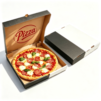 SP4586 Scatola per Pizza da Asporto in Cartone Ondulato Riciclabile con Logo Personalizzato Stampato, per Imballaggio Ristoranti, 8-20 Pollici