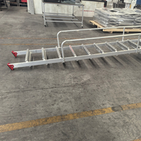 Échelle d'accès en aluminium sur mesure avec rampes, escalier industriel en aluminium robuste antidérapant pour camions, remorques et ateliers