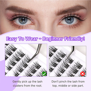 คลัสเตอร์ขนตาปลอมแบบ DIY ชุดขนตาปลอมแบบช่ออ่อนติดป้ายได้ตามต้องการ - Product Image 5