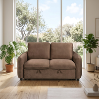 Ensemble de canapés modulaires 2 places avec lit gigogne et rangement, style européen, pour salon - Vente en gros