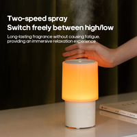 Diffuseur d'huiles essentielles d'aromathérapie 140 ml, 2 vitesses de pulvérisation, humidificateur d'air ultrasonique avec lampe de nuit LED pour la maison, la salle de yoga, cadeau