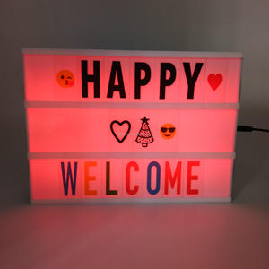 A4 RGB Color Changing letters lightbox Acrylic Cinema DIY Home Art trang trí nội thất hộp đèn mini Cinema lightbox - Product Image 5