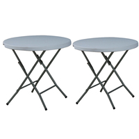 Petite table pliante ronde en plastique d'extérieur de 80cm à vendre