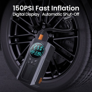 Démarreur de batterie de voiture portable 4-en-1 d'urgence 15000mAh, booster au lithium, batterie externe, gonfleur de pneus, lumière LED, moto 1000A - Product Image 3