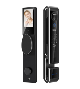 S666 3D Nhận dạng khuôn mặt sang trọng thông minh khóa tuya Wifi intercom vân tay kuncipintu thẻ mật mã Khóa cửa kỹ thuật số với máy ảnh - Product Image 3