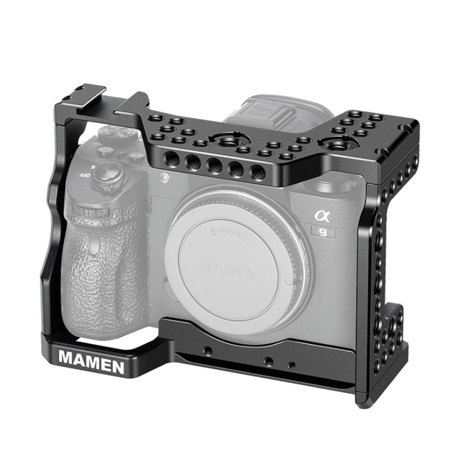 Wholesale MAMEN Black Gray Aluminum Alloy Camera Cage for Sony A7R3 A7M3 A7M2 A7S2 A7R2 A9 Camera Rig