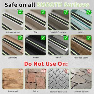 High-Traction Anti-Slip Safety Tape with Glow-in-the-Dark Stripe,Abrasive Grip Tape for Stairs,Ramps,Walkways,Decks & Industrial - Product Image 4