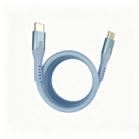 Kabel Pengisian Daya Magnetik Tipe-C ke Tipe-C A-bst Factory New Type, Berbahan Nilon Kepang, 60W 100W 240W, Pengisian Cepat untuk iPhone 18