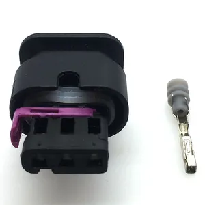 Conector electrónico de 3 pines para automóvil, conector hembra a prueba de agua, para VW, Audi 4F0973703A 4F0973703, 1718653-1