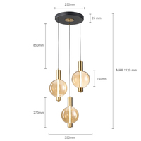 Suspension LED en verre moderne et minimaliste, installation facile pour restaurants, hôtels, chambres, escaliers, comptoirs de bar