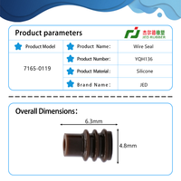 7165-0119 Câble de protection en silicone brun enduit d'huile, type Yazaki, 1 cavité, pour faisceau de câblage automobile à fil unique