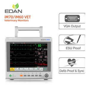Moniteur de signes vitaux vétérinaires portable EDAN iM70/iM60 VET pour chiens, facile à utiliser, pour surveillance au chevet des patients animaux - Product Image 3