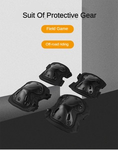 Coudières et genouillères tactiques de protection rembourrées à coque dure - Product Image 2