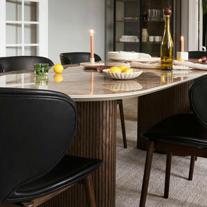 Mesa de Comedor Santiago de Diseño Personalizado de Fábrica para Interiores de Casas de Lujo, para Comedor Moderno, Sala de Estar y Restaurantes - Product Image 6