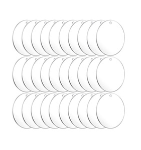 Móc Khóa <span class=keywords><strong>Acrylic</strong></span> Tròn 2Inch 2.5Inch 3Inch Móc Khóa Trang Trí Đĩa Trong Suốt Hình Tròn <span class=keywords><strong>Acrylic</strong></span> Trống Có Lỗ Để Tự Làm Bằng Nhựa Vinyl - Product Image 1