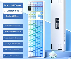 Aula F108 Pro Blue Ice Gaming Mechanical <b>Keyboard</b> PBT New Wireless RGB Backlit Hot-Swap Programmable Laptop Desktop USB Type-C - Product Image 1