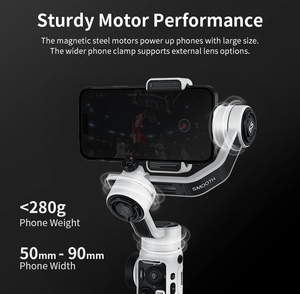 ZHIYUN Smooth-Combo estabilizador de mano, cardán de 3 ejes para teléfono inteligente al aire libre para <span class=keywords><strong>iPhone</strong></span> <span class=keywords><strong>14</strong></span>/13 <span class=keywords><strong>Pro</strong></span> Max Samsung Huawei Xiaomi - Product Image 2