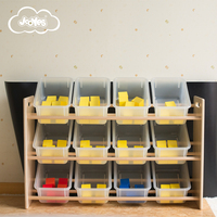 Meubles de maternelle écologiques modernes, armoire à sacs à dos 12 compartiments, armoires de rangement en bois pour enfants